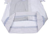 ADIEU TRISTESSE JAPAN. Sky blue, White Crazy Pattern Stripes Short Sleeve Blouse