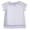 ADIEU TRISTESSE JAPAN. Sky blue, White Crazy Pattern Stripes Short Sleeve Blouse
