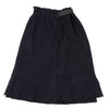 COMME des GARCONS Japan. TRICOT. Navy Wool Elastic Waist Half Wrap Skirt