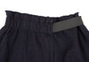 COMME des GARCONS Japan. TRICOT. Navy Wool Elastic Waist Half Wrap Skirt