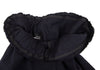 COMME des GARCONS Japan. TRICOT. Navy Wool Elastic Waist Half Wrap Skirt