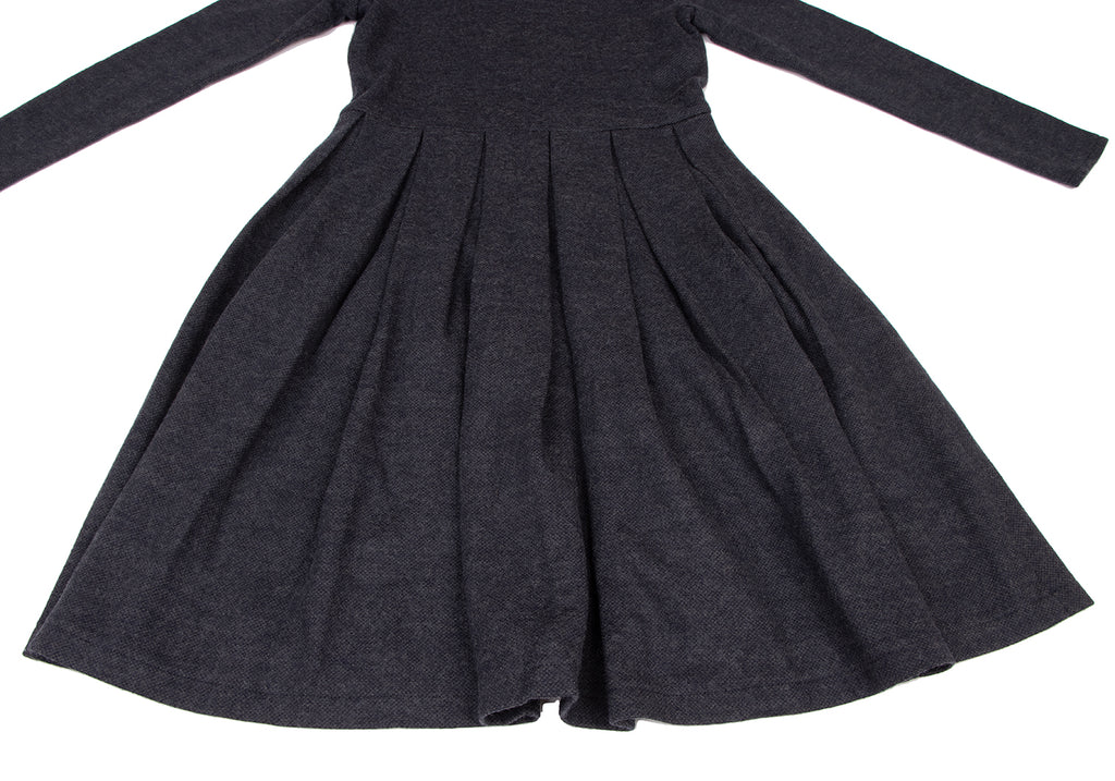 BEAMS JAPAN. Navy Pleated Switching Dress