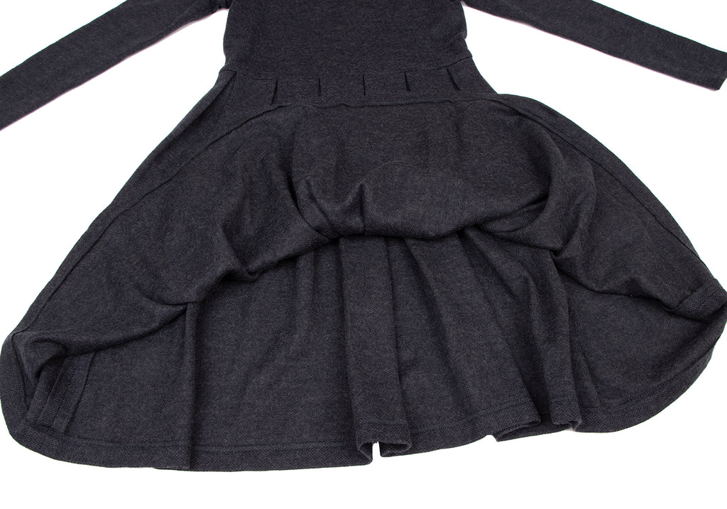 BEAMS JAPAN. Navy Pleated Switching Dress