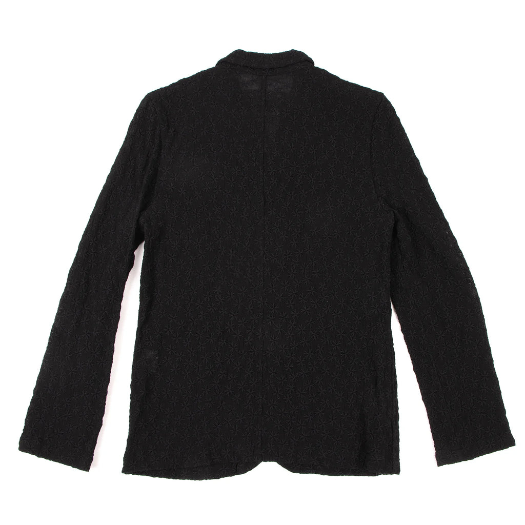 GOMME JAPAN. Black Cotton Nylon Lace Embroidery Jacket