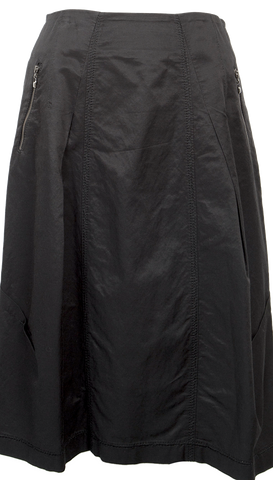 COMME des GARCONS JAPAN. TRICOT. Black Dyed Switching Skirt