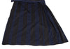 YOHJI YAMAMOTO JAPAN. Y's  MOLDYFIG Y'S bis Black, Navy Wool Rayon Pleats Stripe Skirt