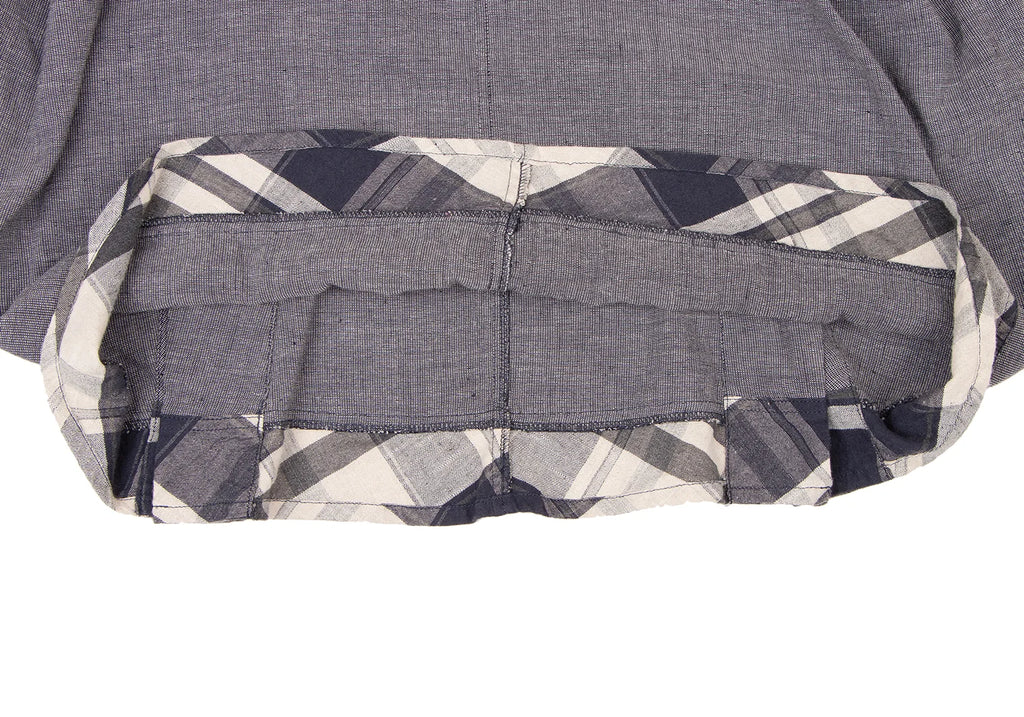 SENSOUNICO  JAPAN. i+m Hem Switching Linen Cotton Nep Skirt