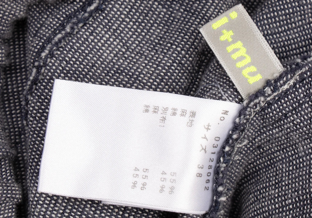SENSOUNICO  JAPAN. i+m Hem Switching Linen Cotton Nep Skirt