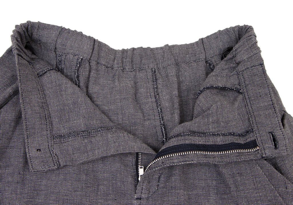 SENSOUNICO  JAPAN. i+m Hem Switching Linen Cotton Nep Skirt