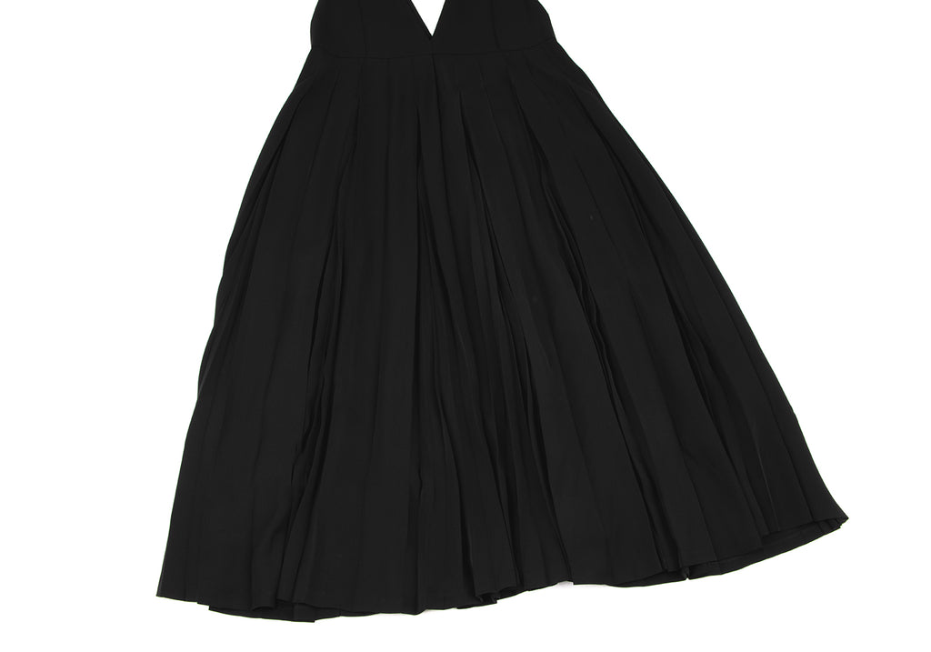 ADORE JAPAN. Black Pleats Sleeveless Maxi Dress