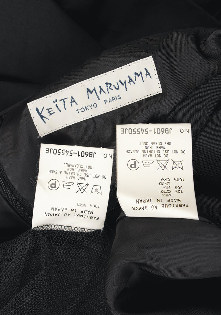 KEITA MARUYAMA Japan. Black Cutting Decoration Sleeveless Dress