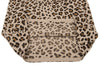 YOSHIE INABA  JAPAN. Mocha Wool Cashmere Leopard Knit Dress