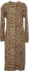 YOSHIE INABA  JAPAN. Mocha Wool Cashmere Leopard Knit Dress