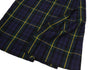 ISSEY MIYAKE JAPAN. Zucca Checker Plaid Navy Half Wrap Design Skirt