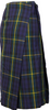 ISSEY MIYAKE JAPAN. Zucca Checker Plaid Navy Half Wrap Design Skirt