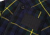 ISSEY MIYAKE JAPAN. Zucca Checker Plaid Navy Half Wrap Design Skirt