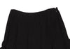 K.T KIYOKO TAKASE JAPAN. Black Switching Design Wool Pleated Skirt