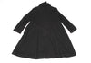 COMME des GARCONS JAPAN. TRICOT. Black Dyed Ruffle Coat