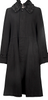COMME des GARCONS JAPAN. TRICOT. Black Dyed Ruffle Coat