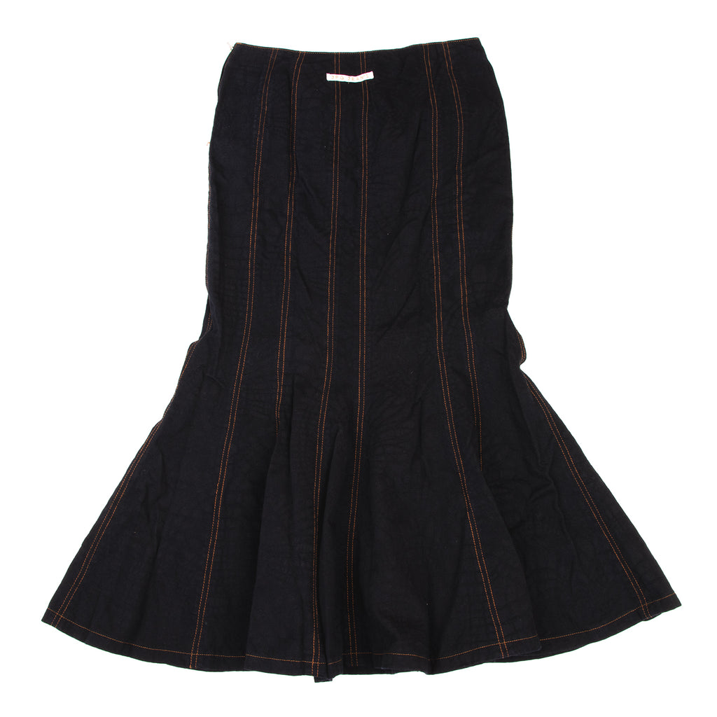 Jean-Paul GAULTIER Paris. Stitch Jacquard Skirt Black