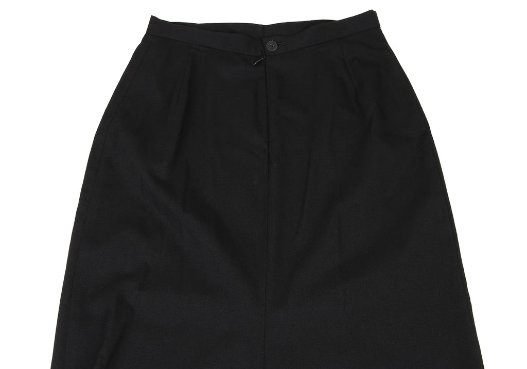 Jean Paul GAULTIER PARIS. FEMME Black Wool Nylon Stretch Skirt