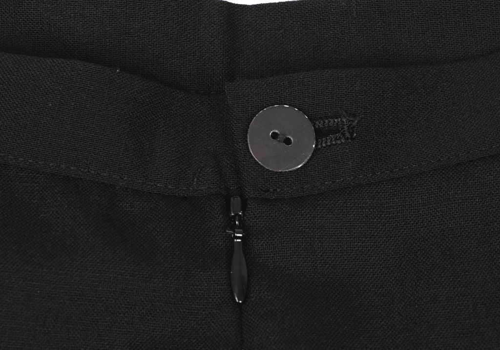 Jean Paul GAULTIER PARIS. FEMME Black Wool Nylon Stretch Skirt
