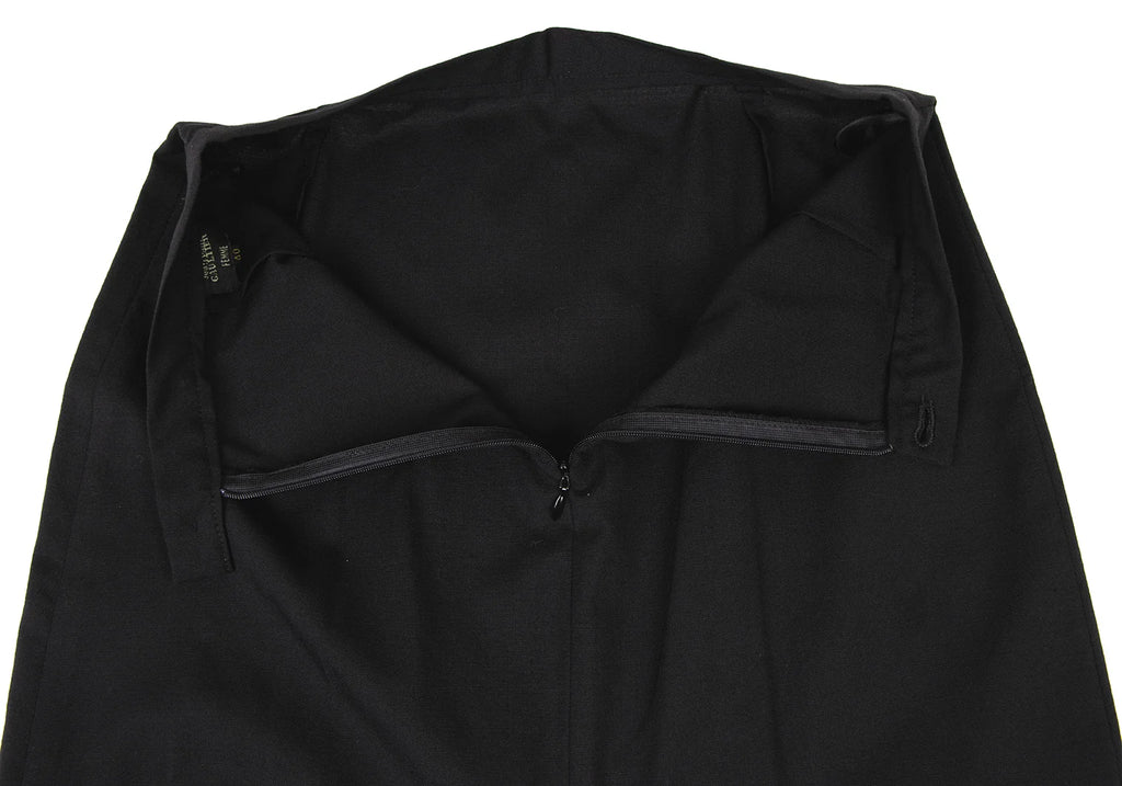 Jean Paul GAULTIER PARIS. FEMME Black Wool Nylon Stretch Skirt