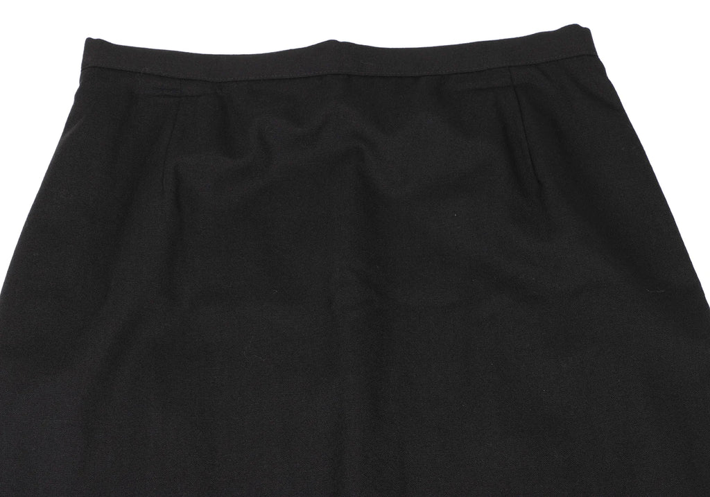Jean Paul GAULTIER PARIS. FEMME Black Wool Nylon Stretch Skirt
