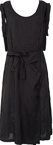 Marni Italy. Black Long Sleeves Belted A Line Dress