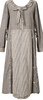 BEAMS BOY JAPAN. TORI-TO. NEW W/TAGS. Grey Floral Embroidery Frill Collar Dress