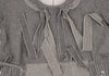 BEAMS BOY JAPAN. TORI-TO. NEW W/TAGS. Grey Floral Embroidery Frill Collar Dress