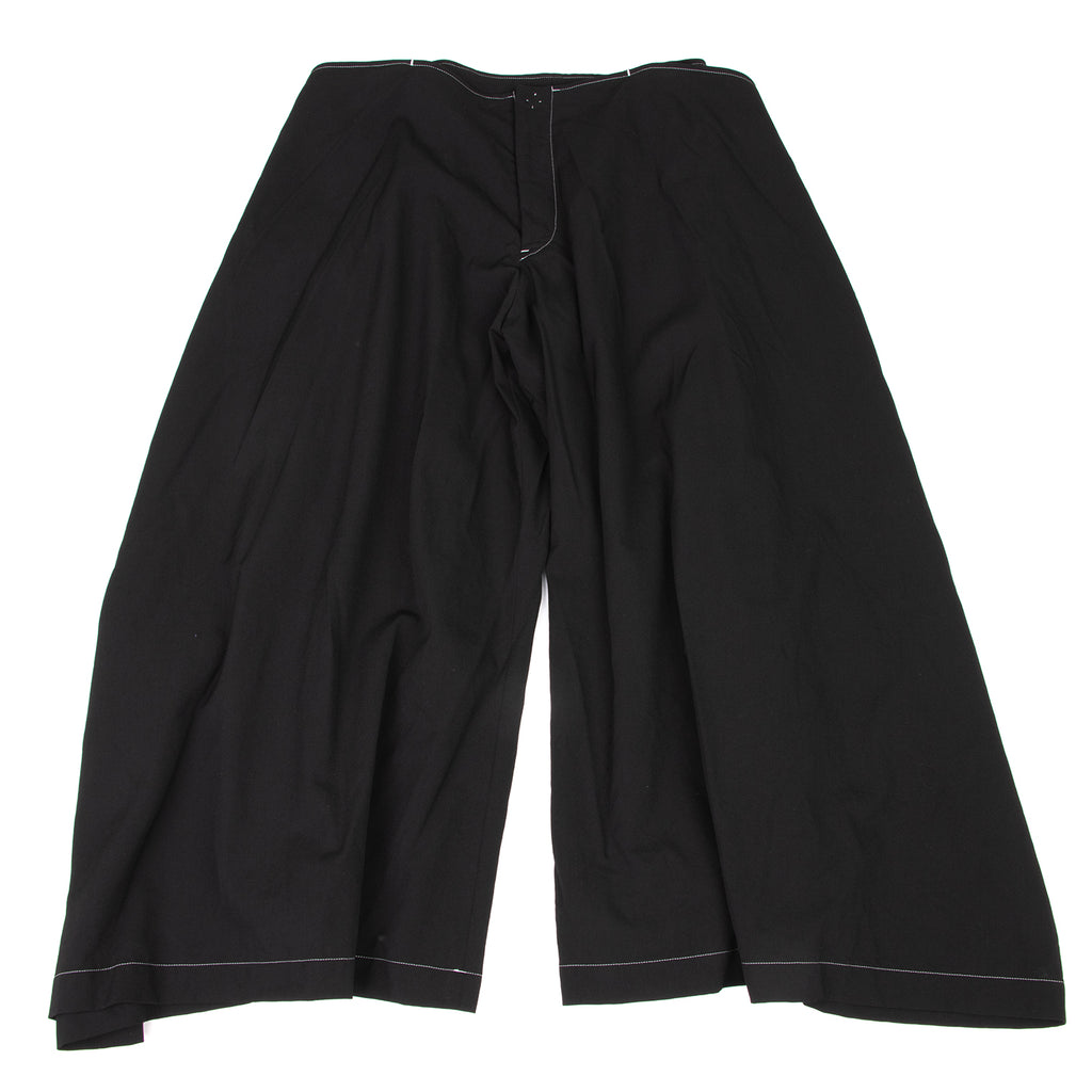 YOHJI YAMAMOTO JAPAN. Y's Black Wool Gaba Wide Pants