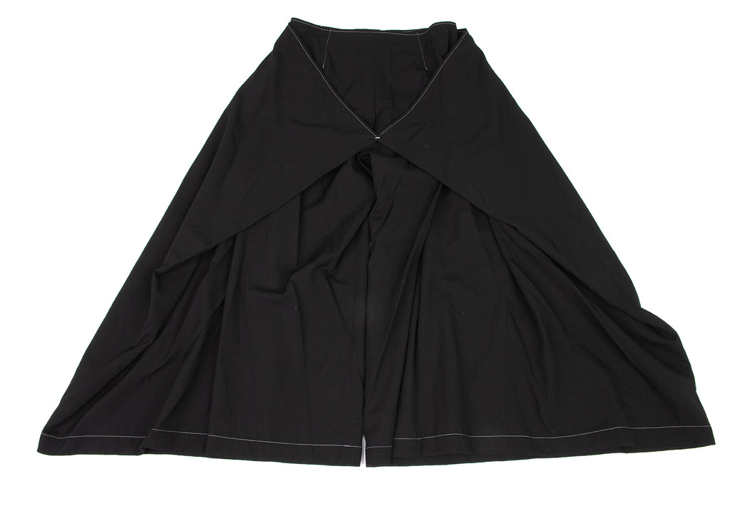 YOHJI YAMAMOTO JAPAN. Y's Black Wool Gaba Wide Pants