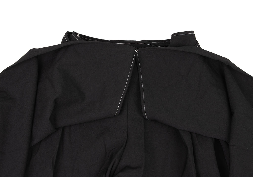 YOHJI YAMAMOTO JAPAN. Y's Black Wool Gaba Wide Pants