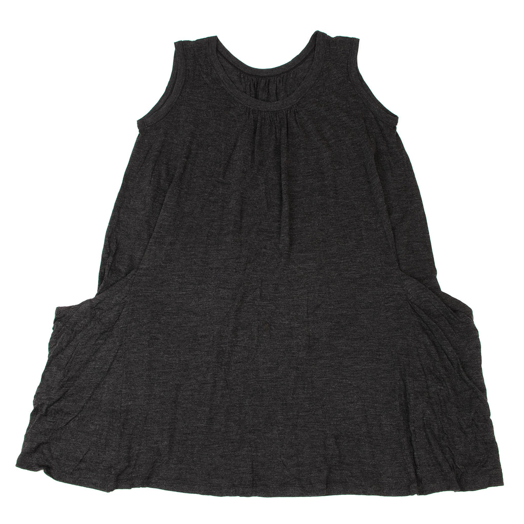 ISSEY MIYAKE JAPAN. zucca. Grey Drape Pocket Sleeveless Dress