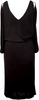 JOSEPH LONDON. Black Rayon Drape Sleeveless Dress