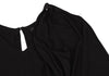 JOSEPH LONDON. Black Rayon Drape Sleeveless Dress
