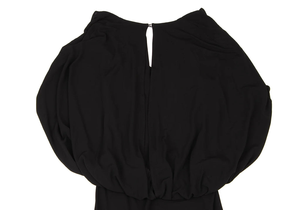 JOSEPH LONDON. Black Rayon Drape Sleeveless Dress