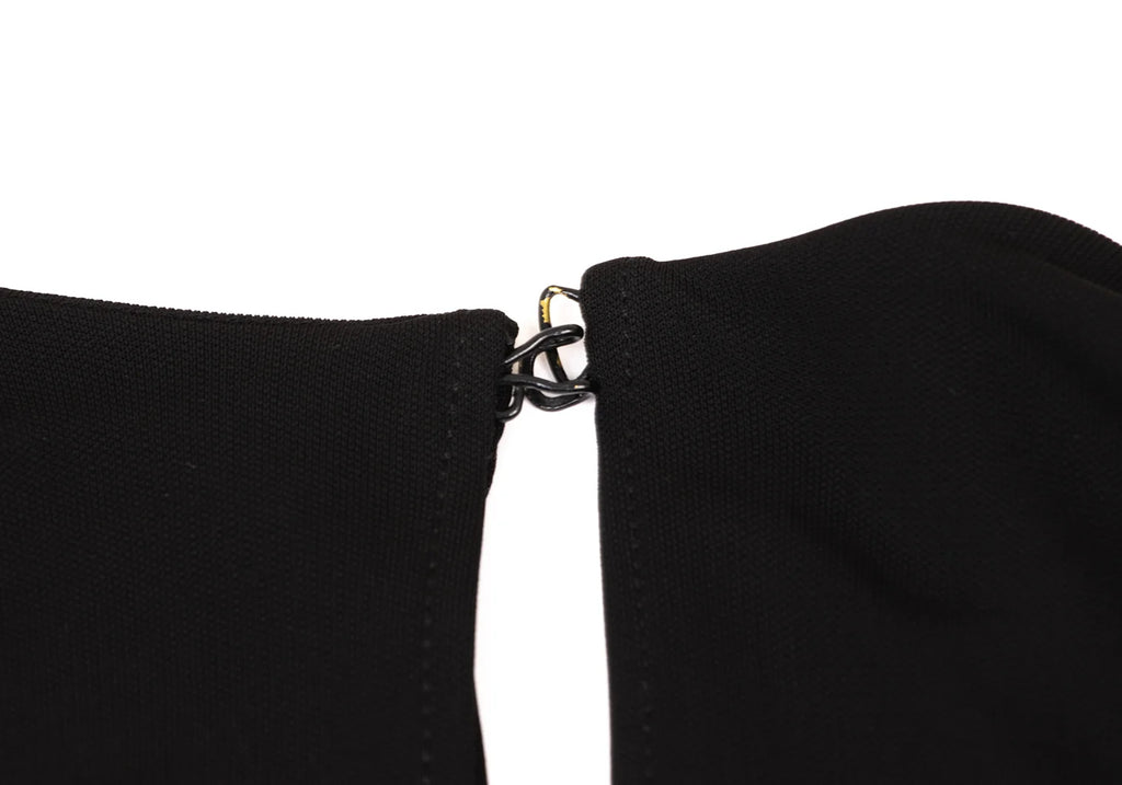 JOSEPH LONDON. Black Rayon Drape Sleeveless Dress