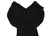 JOSEPH LONDON. Black Rayon Drape Sleeveless Dress