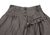 YOHJI YAMAMOTO JAPAN. Y's  100% CUPRA Grey Check Tuck Gather Skirt
