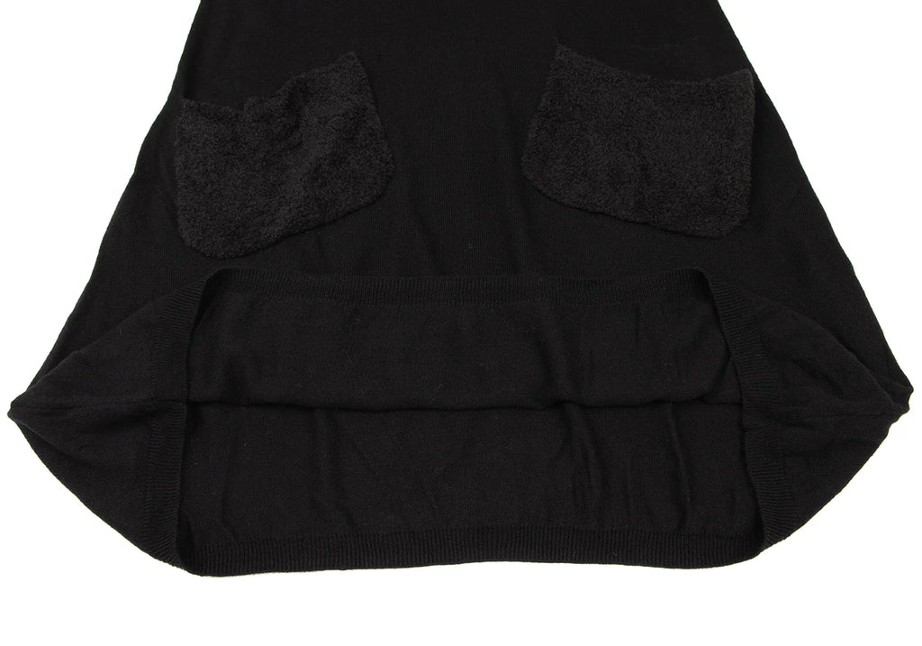 YOJI YAMAMOTO JAPAN. Y's for living Black Patch Pocket Knit