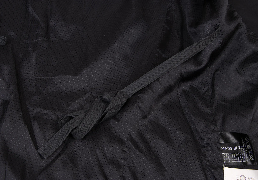 ANN DEMEULEMEESTER BELGIUM. Black Rayon Wool Switching Jacket