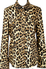 MOSCHINO ITALY. Leopard Animal Print Flap Pocket Shirt