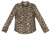 MOSCHINO ITALY. Leopard Animal Print Flap Pocket Shirt