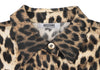 MOSCHINO ITALY. Leopard Animal Print Flap Pocket Shirt