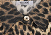 MOSCHINO ITALY. Leopard Animal Print Flap Pocket Shirt