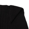 Jean Paul GAULTIER. PARIS. MAILLE FEMME. Black Power Shoulder Rib Knit Top/Sweater