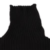 Jean Paul GAULTIER. PARIS. MAILLE FEMME. Black Power Shoulder Rib Knit Top/Sweater