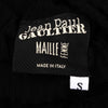 Jean Paul GAULTIER. PARIS. MAILLE FEMME. Black Power Shoulder Rib Knit Top/Sweater